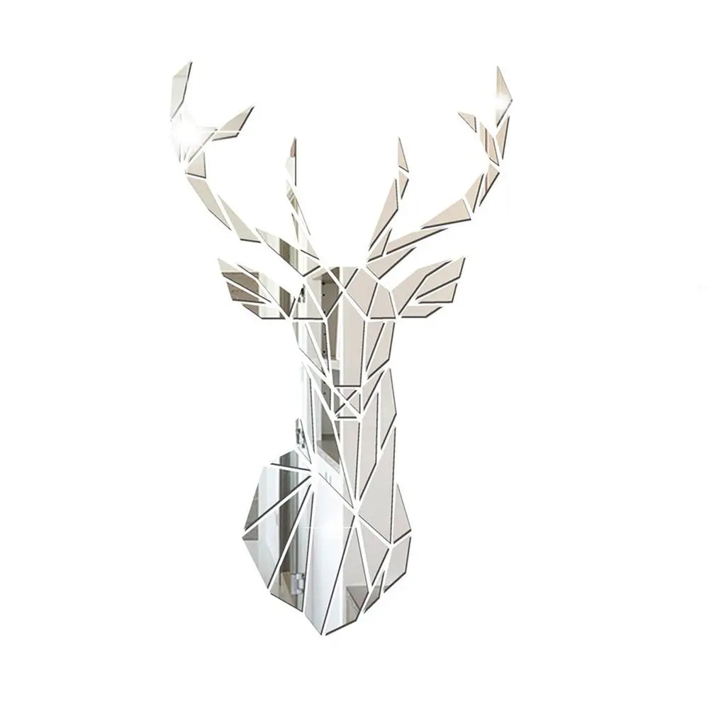 Deer head mirror/sticker