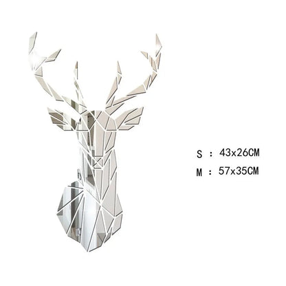 Deer head mirror/sticker