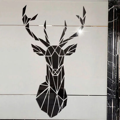 Deer head mirror/sticker