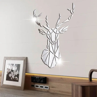 Deer head mirror/sticker